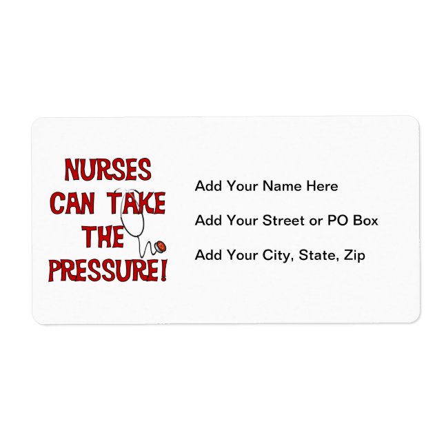 Sjuksköterskor kan ta trycket fraktsedel (Framsidan)