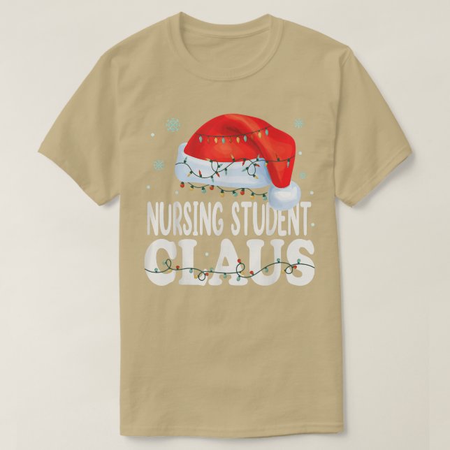 Sjuksköterskor med Student Claus-julklapp, julklap T Shirt (Design framsida)
