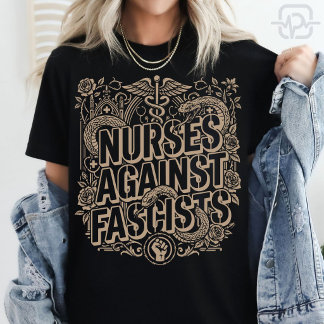 Sjuksköterskor mot fascisters gotiska protestkonst t shirt