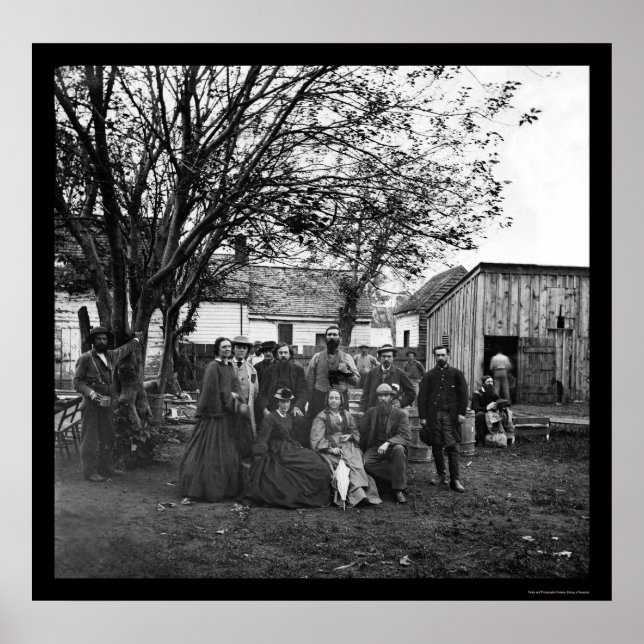 Sjuksköterskor och tjänstemän vid Sanitära kommiss Poster (Framsidan)