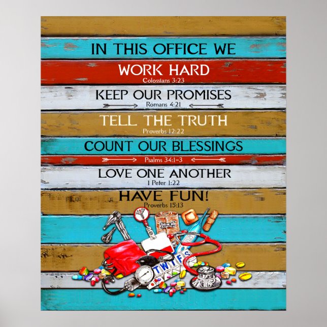 Sjuksköterskor på detta kontor, vi är motivation poster (Framsidan)