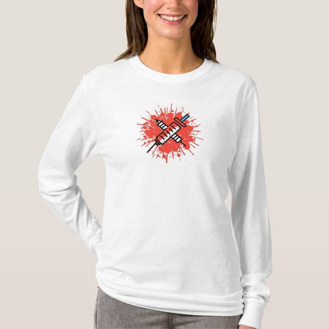 Sjuksköterskor på frontlinjen t shirt (Framsida)