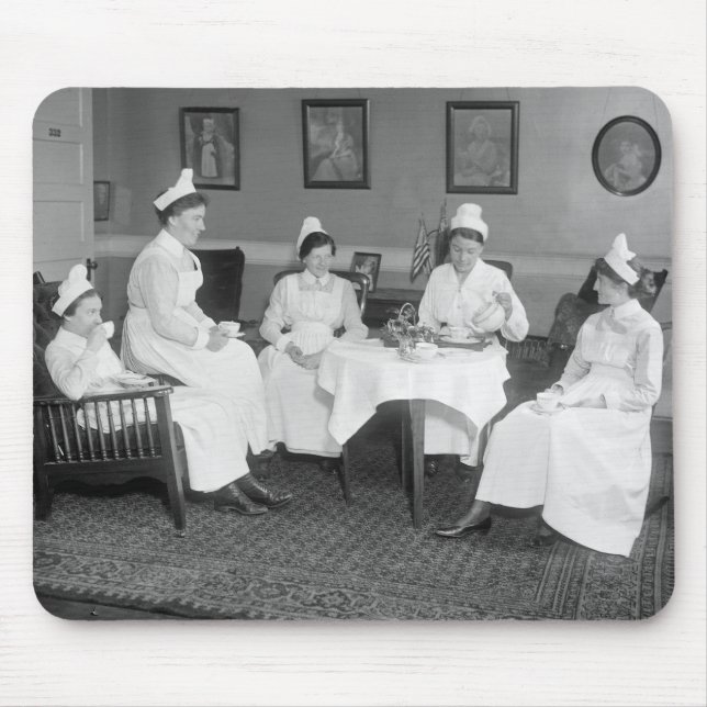 Sjuksköterskor på Tea, tidiga 1900s Musmatta (Framsidan)