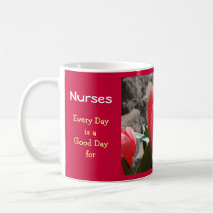 Sjuksköterskor Rosa Tulpaner God Dag Snäll Ord God Kaffemugg