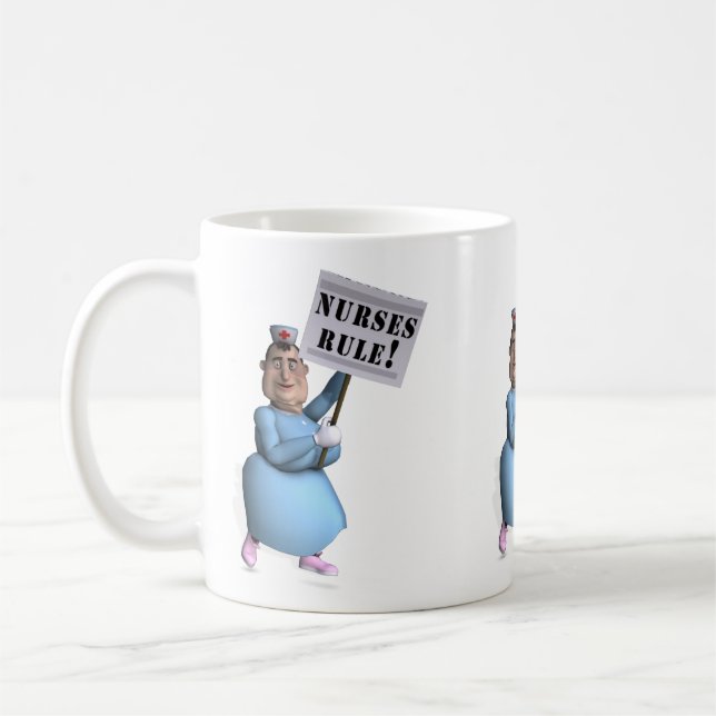 Sjuksköterskor styr! kaffemugg (Vänster)