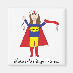 Sjuksköterskor Toppen Heroes (Brunette) Magnet