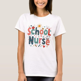 Sjuksköterskor vid skolan - Utspädd färgdesign T Shirt