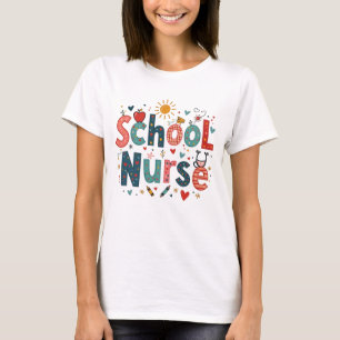 Sjuksköterskor vid skolan - Utspädd färgdesign T Shirt