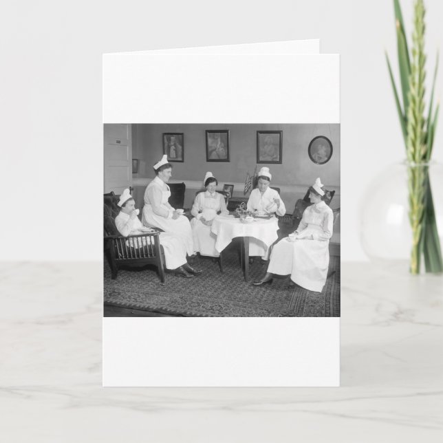 Sjuksköterskor vid Tea, tidigt 1900-talet Kort (Framsida)