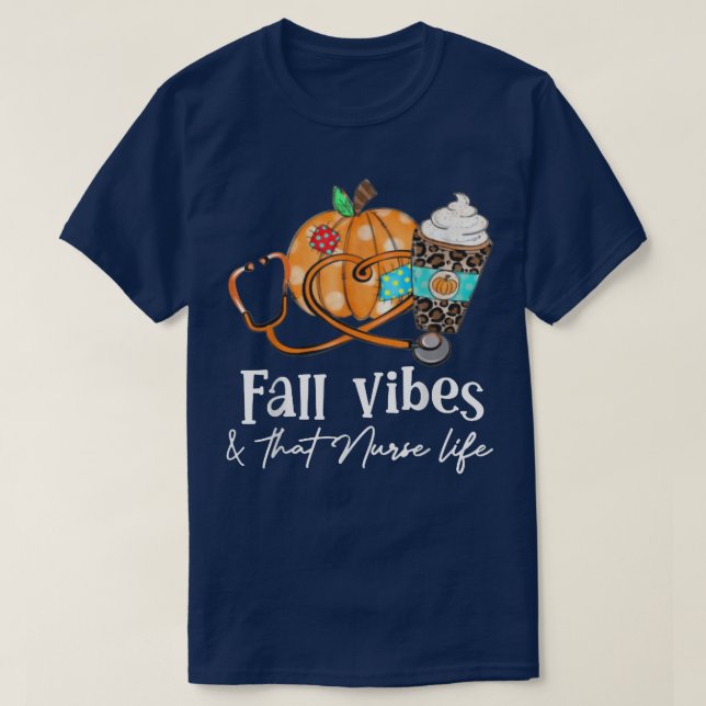 Sjuksköterskorna och sjuksköterskorna hösten t shirt (Design framsida)