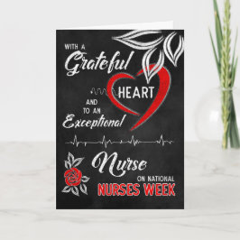 Sjuksköterskorna Vecka tacksam Red Heart Vit ros C Tack Kort