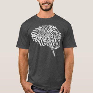 Sjuksköterskorna Week Brain Typography RN Neuronu T Shirt