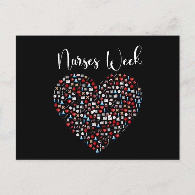 Sjuksköterskornas vecka. Lycklig nationalsjuksköte Vykort (Framsida)
