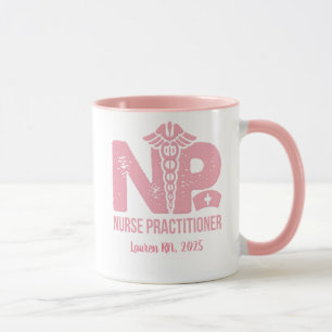 Sjuksköterskors Personlig Rosa Coffee Mugg