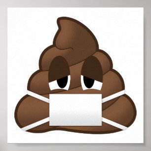 Sjukt maskera poopen Emoji Poster
