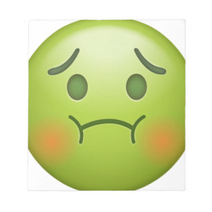 Sjukt notera Emoji ansikte Anteckningsblock