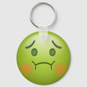 Sjukt notera Emoji ansikte Nyckelring