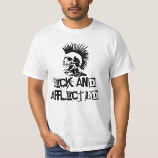 sjukt och bedrövat tee shirt