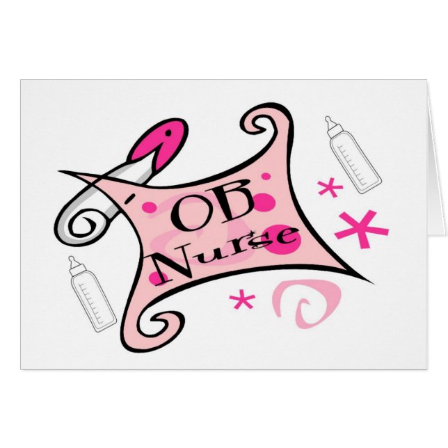 Sjukvård för OB-sjuksköterska (obstetrics) Hälsningskort (Framsidan Horizontal)