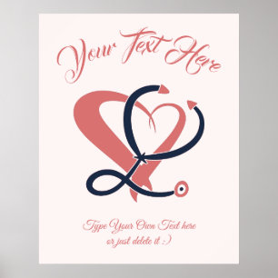 Sjukvård, sjuksköterska, Akut. Mall för gåva Poster