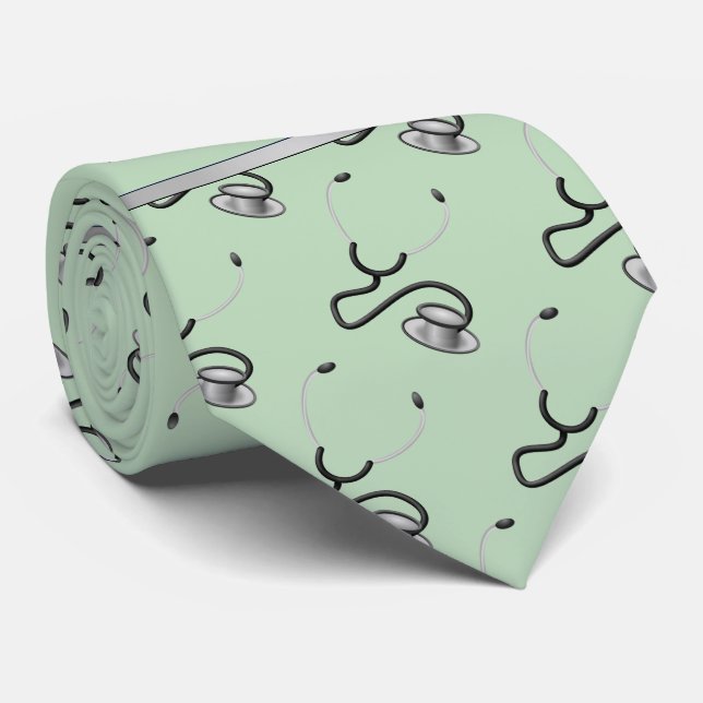 Sjukvård, sjuksköterska, Doktor-teman, stetoskop,  Slips (Rullad)