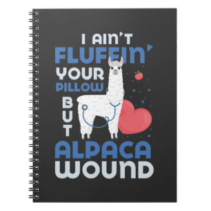 Sjukvårdare Alpaca Wound Care Nurse Trauma EMT Anteckningsbok