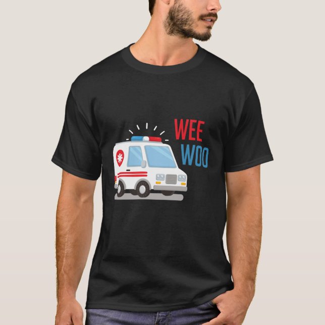 Sjukvårdare Ambulance Car var värphöns EMT T Shirt (Framsida)