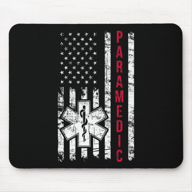 Sjukvårdare Amerikanska Flagga Independence day Em Musmatta (Framsidan)