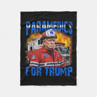 Sjukvårdare för Trump Funny Trump Firefighter Fleecefilt