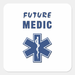 Sjukvårdare Future Medic Fyrkantigt Klistermärke