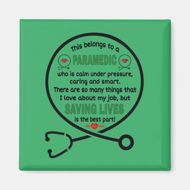 Sjukvårdare Gift. Detta Tillhör mot Sjukvårdare Magnet (Framsidan)