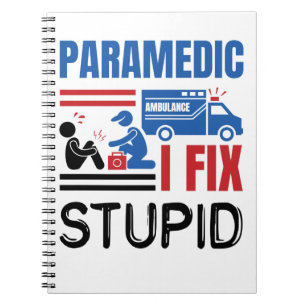 Sjukvårdare I Korrigera Stupid Funny EMT Anteckningsbok