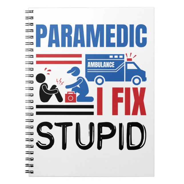 Sjukvårdare I Korrigera Stupid Funny EMT Anteckningsbok (Framsidan)