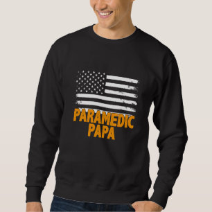 Sjukvårdare Pappa, Amerikanska Flagga Fars dag Lång Ärmad Tröja