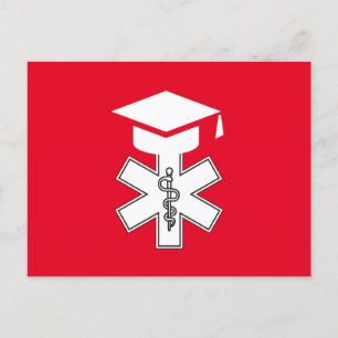 Sjukvårdare paramedicinsk examen underrättelse/ in meddelande vykort