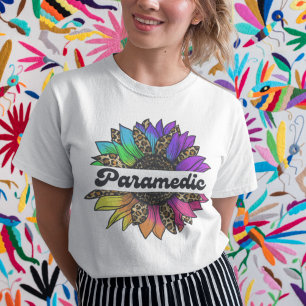 Sjukvårdare Profession Rainbow Sunblomma T Shirt
