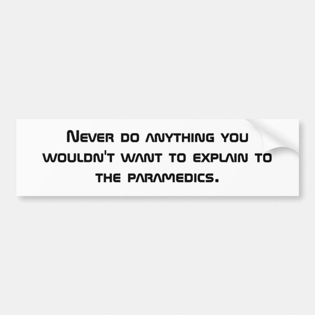 Sjukvårdare som varnar den roliga bildekalet bildekal (Framsidan)