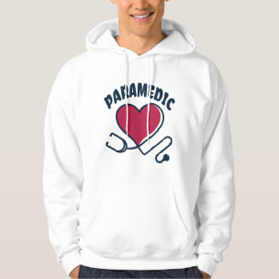 Sjukvårdare Stethoscope med hjärta Hoodie