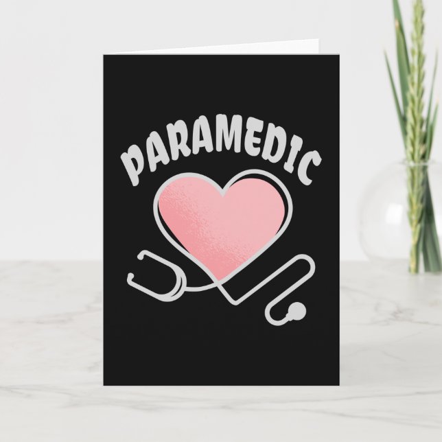 Sjukvårdare Stethoscope med hjärta Kort (Framsida)