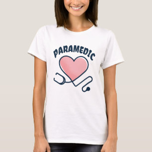 Sjukvårdare Stethoscope med hjärta T Shirt