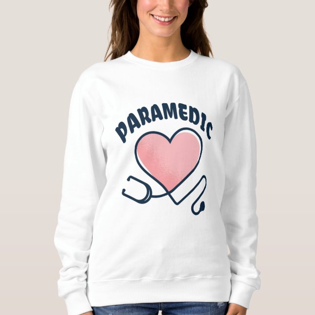 Sjukvårdare Stethoscope med hjärta T Shirt (Framsida)