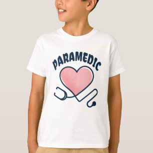 Sjukvårdare Stethoscope med hjärta T Shirt