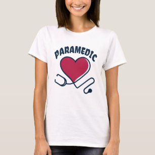 Sjukvårdare Stethoscope med hjärta T Shirt