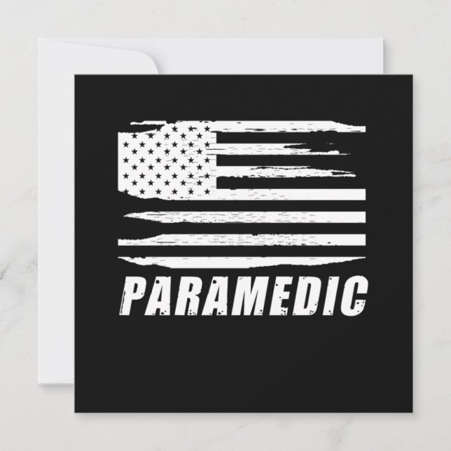 Sjukvårdare USA flagga EMT EMS Doktor Medicine Amb Inbjudningar (Framsida)