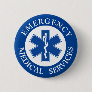 Sjukvårdaresymbol för klassiker EMT EMS Knapp