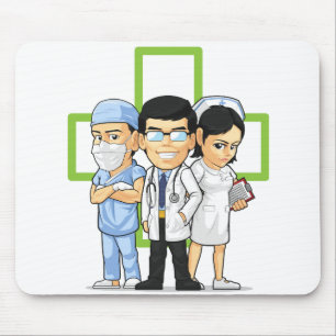 Sjukvården eller läkarundersökningen bemannar - musmatta