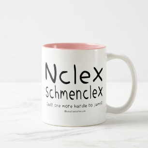 Sjukvårdexamen för NCLEX Schmenclex Två-Tonad Mugg