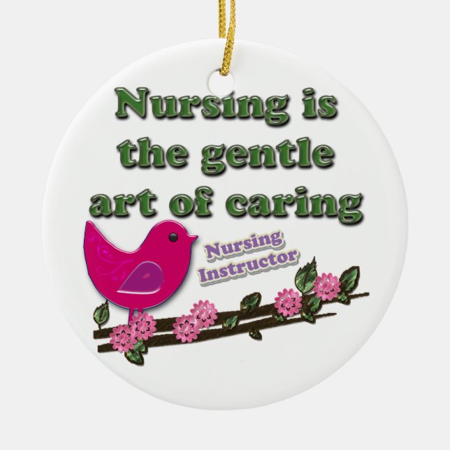 Sjukvårdinstruktör Julgransprydnad Keramik (Framsidan)