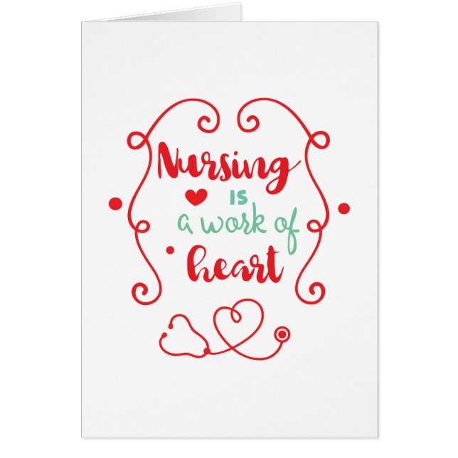 Sjukvårdsarbete Hälsningskort (Framsidan)