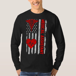 Sjukvårdsassistent CMA Life USA flagga MORSA sjuks T Shirt